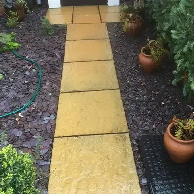 The same garden path clean and bright