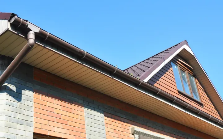 Soffit and fascia cleaning on a house in Suffolk